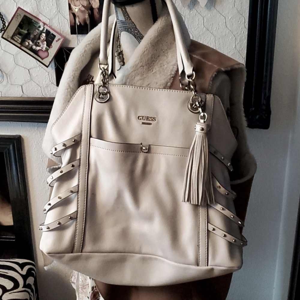 Guess White Handbag